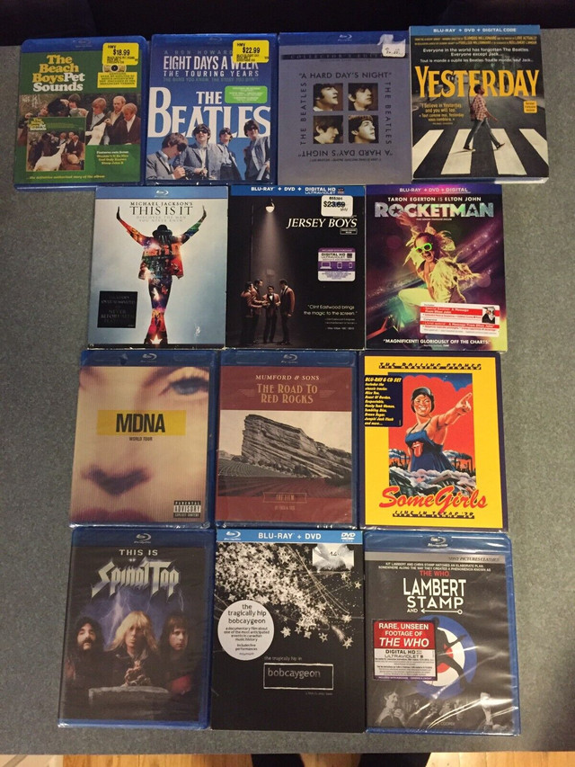 New Sealed music Blurays Mumford & Sons The Beatles Rocketman  in CDs, DVDs & Blu-ray in Calgary