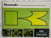 1970s Kawasaki 75MT Dyna-Mite Original 4 Pg Dealer Brochure