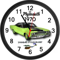 1970 Plymouth Road Runner (Limelight) Custom Wall Clock - New