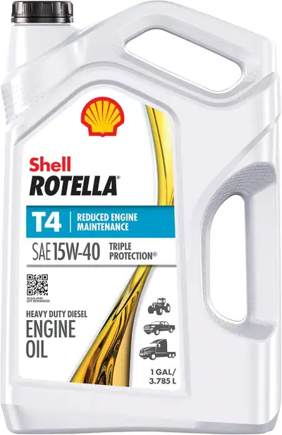 Shell Rotella T4 Triple Protection 15W-40 Diesel Engine Oil, 1 Gallon. Quantity available: 3, 40$ ea...