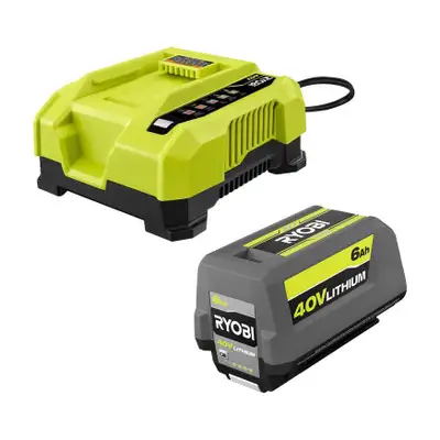 40V Ryobi battery and charger, View more