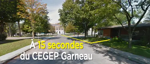 Belle grande chambre Face au CEGEP Garneau. 2 salle de bain partagée. Meublée (ou non) Cuisine équip...