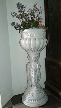 Neoclassical Pedestal Pillar Plant Stand Flower Pot Vase
