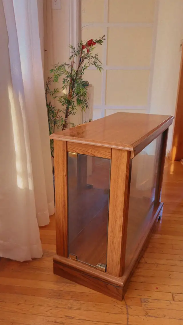 Beautiful Wooden & Glass Display Console Table - Vintage Style in Dining Tables & Sets in City of Toronto - Image 4