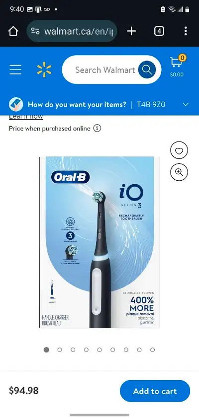The Oral-B iO Series 3 Electric Toothbrush features Oral-B’s best technology, combining a dentist-in...