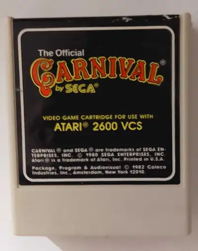 Atari 2600 The Official Carnival Video Game. Game is Tested