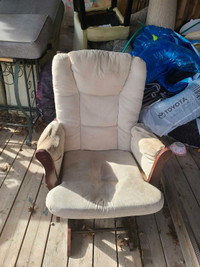 Glider/ rocking chair with foot stool