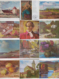 Coffret lithographies de collection des peintures de Léo Ayotte 