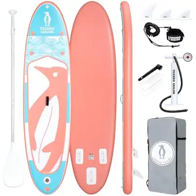 Tuxedo Sailor 10'6"×33"×6" Inflatable Stand Up Paddle Board, View more