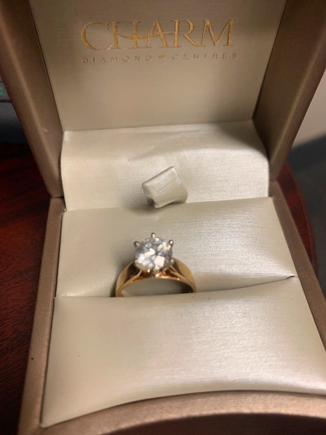 Engagement ring 1.50ct real diamond 14k gold band clarity I12-13 in Jewellery & Watches in City of Halifax