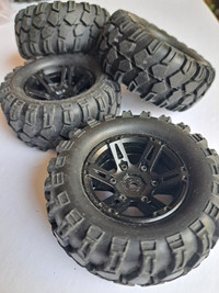 Steel Beadlock Wheels & KRT Tires Set for RC Crawler Upgrade!