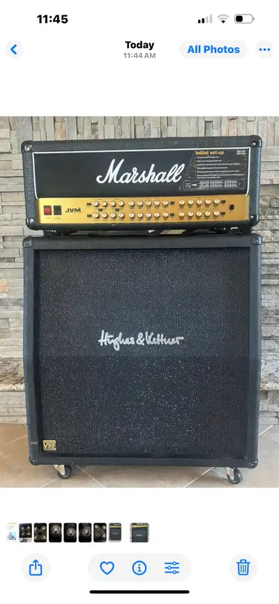 Marshall JVM 410H 100 Watt Head & Hughes Kettner V30 - 412 Cab, View more