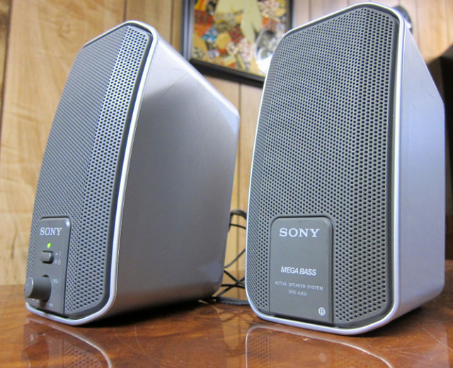 SONY SRS-A202 ACTIVE COMPUTER LAPTOP PHONE SPEAKERS 3.5mm input in Laptops in Ottawa