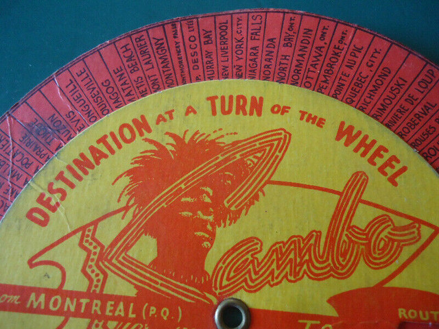 1948 Sambo Curb Roue Calcul Distances  Destination  Wheel dans Art et objets de collection  à Ville de Québec - Image 4