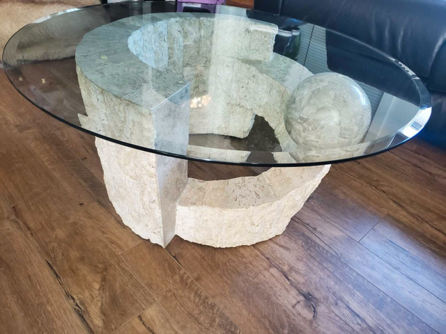4 STONE AND GLASS TABLES in Coffee Tables in Calgary - Image 2
