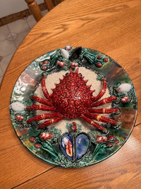 Vintage  ceramic crab plate 