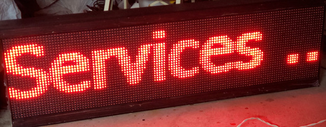 A red only LED sign 51 X 14 inch for sale for $300 in Other Business & Industrial in Markham / York Region - Image 2