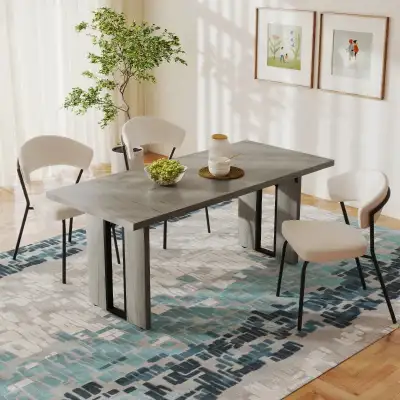 Modern Kitchen Table for 8, 71" Rectangular Dining Table, View more