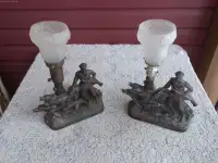 Vintage Set of ''The Hunter'' Table Lamps