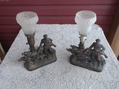 Vintage Set of ''The Hunter'' Table Lamps, View more