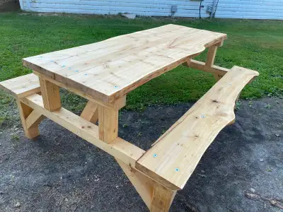 Gorgeous live edge picnic table, View more