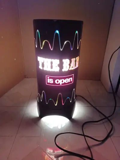 Vintage "The Bar Is Open" Motion Light / Lamp Working. 12.5 tall, View more