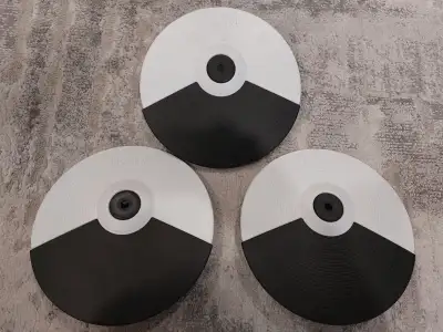 3 PCS Roland CY-5 Dual zone cymbal pads.V-drums.Drums, View more