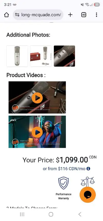 Warm Audio WA - 87 Large Diaphragm Condesor Mic, View more