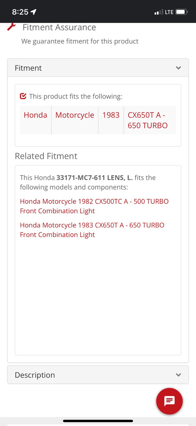 Honda Cx500t and cx650t turn signal lense  in Motorcycle Parts & Accessories in Saint John - Image 3