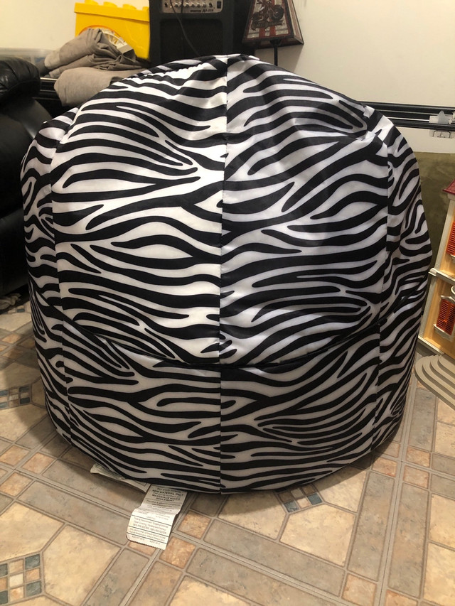 Children’s zebra print bean bag in Chairs & Recliners in Medicine Hat - Image 3