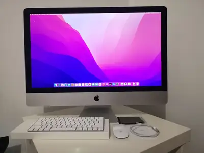 Apple iMac 27 Retina 5K 2019 Model Intel i5 6 Cores 8GB 1TB Fusion HD Final cut Pro 11 Windows 10 ma...