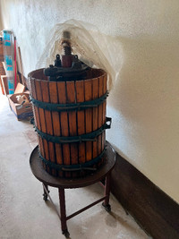 Wine Making Press, Demijohns, barrels & supplies