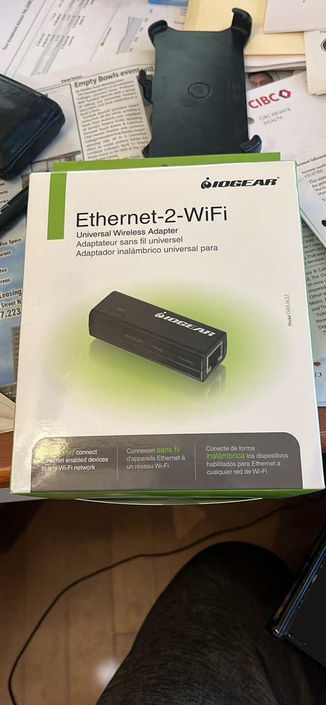 IOGEAR Universal Ethernet to Wi-Fi N Adapter - Speeds of up to 3 in Networking in Sarnia - Image 2