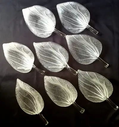 8 Murano Glass Seguso 1960s Calla Lily Leaves Chandelier Shades!, View more