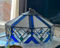 Handmade (by owner) stained glass hanging lamp