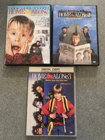 Home Alone 1 2 3 DVDs EUC Christmas movies, View more