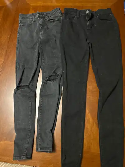 American Eagle black skinny jeans size 2, View more
