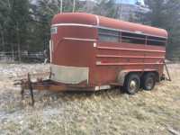 1985 2-Horse Stock Trailer or Flat Deck