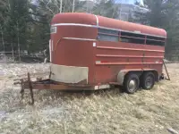 1985 2-Horse Stock Trailer or Flat Deck
