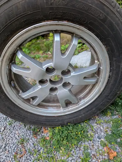 One Toyota Prius rim $45.