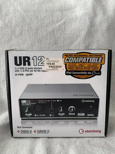 Steinberg UR12 USB Audio Interface with Original Box, View more