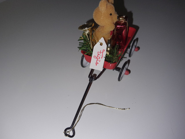 Teddy bears on chariot - Christmas Ornament dans Loisirs et artisanat  à Longueuil/Rive Sud - Image 2