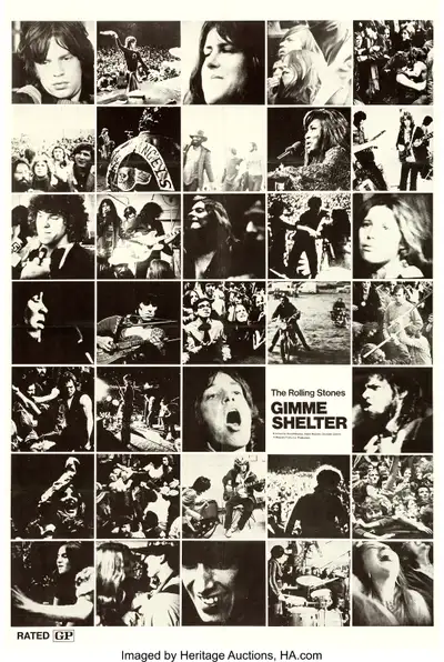 Rolling Stones Gimme Shelter (1970) Half Subway Poster on Linen, View more