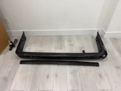 Late model plastic bumper and crash bar with shocks in good shape. Small crack in the bumper on driv...