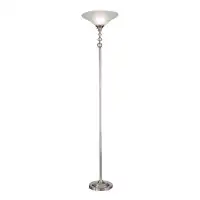 STAINLESS STEEL FLOOR LAMP FROSTED