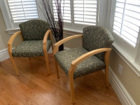 PAIR OF DECO STYLED ARMCHAIRS (2/$40.00)