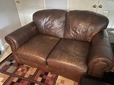 Leather Loveseat, View more