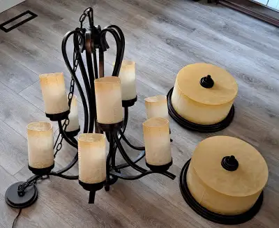 Chandelier and flush mount set, View more