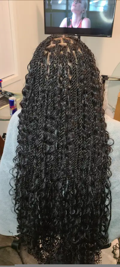Knotlessbraids, weave, minilocs, cornrows, twist,Cuban twist, wi, View more