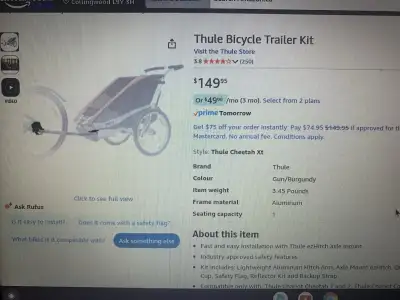 Thule Bicycle Trailer Kit, View more